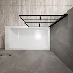 Шторка для ванни Rea Lagos-1 70 см рухома black REA-K4569, Універсальна - мініатюра 3