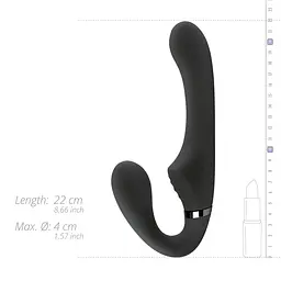 Страпон No-Parts Avery, 22 см (чорний) - мініатюра 4