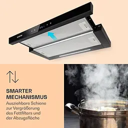 Витяжка Klarstein Mariana Neo 60 640 м³/год (10035926) чорний - мініатюра 2