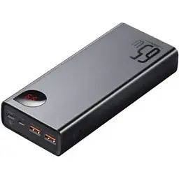 Зовнішній акумулятор Baseus PowerBank Adaman Metal Digital Display 20000mAh 65W Black (PPIMDA-D01) 60863-ska - мініатюра 2