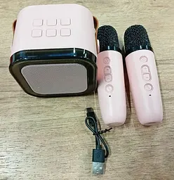 Дитяча портативна Bluetooth колонка з 2 мікрофонами 10Вт з RGB підсвічуванням Міні караоке 2000mAh K12 - мініатюра 10