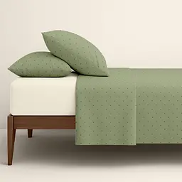 Комплект постільної білизни Cosas Olive CS6 Сімейний оливковий (OliveDots_El180x30-03VanillaCream_160x2) - мініатюра 2