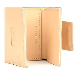 Портмоне шкіряне, глянець, біж GRANDE PELLE 10х7.5х1.5 см acs0032105 - мініатюра 4