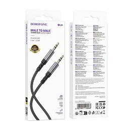 Аудіокабель Borofone BL24 Graceful audio cable AUX Сірий - мініатюра 2