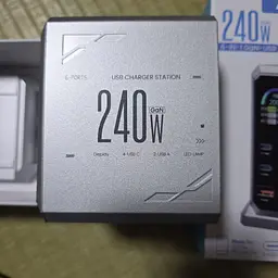 Зарядний адаптер - станція хаб живлення Asometech HW186 6-в-1 GaN 240W USB Type-C 6 портів - мініатюра 7