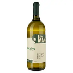 Вино Shilda Liter Man White Dry, біле, сухе, 1 л