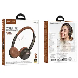 Бездротові навушники Hoco W62 Verso retro BT headphones, BT5.4, 300mAh, 30h, brown - мініатюра 4