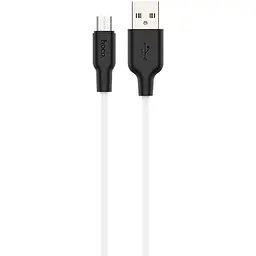USB Cable Hoco X21 Silicone MicroUSB Black/White 1m