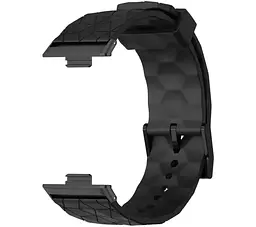 Ремінець силіконовий Primolux Dimond для смарт-годинника Huawei Watch Fit 3 / Fit 4 / 4 Pro - Black - мініатюра 4