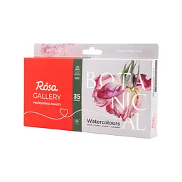 Набір акварельних фарб Botanical 35х2,5 мл кювета, металевий пенал Індіго ROSA Gallery (4823098540724) - мініатюра 6