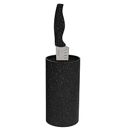 Підставка для ножів з наповнювачем із волокна універсальна Granite Knife Holder, Kitchen Master Чорний 85716