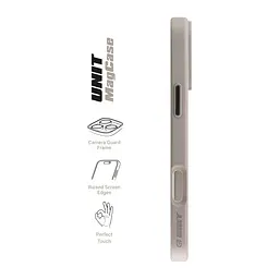 Чехол Apple iPhone 16 Pro Max, Unit MagSafe, серый, прозрачный, магсейф, ударопрочный, магнитный, панель-накладка с поддержкой MagSafe, с поддержкой беспроводной зарядки, TPU+PC, защита всего корпуса, ударопрочный, ArmorStandart (ARM78714) - мініатюра 3