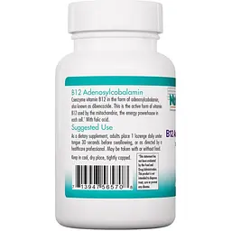 Вітамін В12 аденозилкобаламін Nutricology B12 Adenosylcobalamin 60 льодяників (ARG-56570) - мініатюра 3