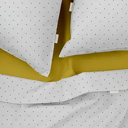 Комплект постільної білизни Cosas полуторний з простирадлом на резинці MINI DOTS CS9 160 x 220 см (DotsGreyGrey_El-94Marmalade_160) - мініатюра 3
