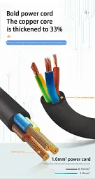 Мережевий фільтр живлення UA Power Socket F09U 3 розетки +4USB +Type-C Port 2m, мережевий подовжувач розеток - мініатюра 3