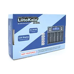 Зарядний пристрій для акумуляторів Liitokala 4 Slots+2, Ni-MH/Ni-CdAA,AAA,C, +Крона, Li-ion/IMR32650,21700,18650 (Lii-D4XL) - мініатюра 5