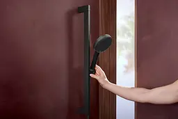 Душовий гарнітур Hansgrohe Raindance Alive Select S EcoSmart зі стійкою Unica E Puro 65 matt black 24600670 - мініатюра 6