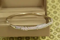 Браслет бенгл Xuping Jewelry Козир від 17 см до 19 см сріблястий - мініатюра 2