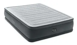 Двоспальне надувне ліжко Intex Dura-Beam Deluxe з вбудованим насосом, 152х203х46 см (64414)