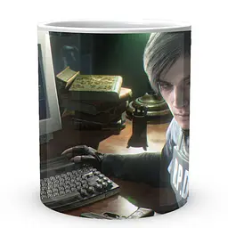 Кухоль GeekLand Resident Evil Оселя Зла Леон RE 002.15 330 мл білий - мініатюра 2