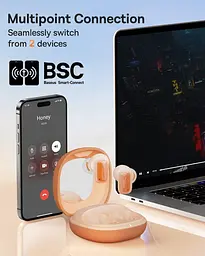 Бездротові навушники Baseus AirNora 2 True Wireless Earphones Gradient помаранчеві (NGTW320207) - мініатюра 5