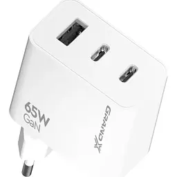 Зарядний пристрій Grand-X GaN 2xUSB-C + 1xUSB 65W PD3.0 QC4.0 AFC SCP FCP white (CH-990W) - мініатюра 10