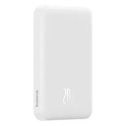 Магнітний павербанк Baseus Magnetic 5000 mAh 20 W з бездротовою зарядкою MagSafe та індикатором заряду білий - мініатюра 3