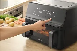 Sencor Мультипіч Sencor Dual Vita Fryer, 2700Вт, чаша-4.5+4.5л, сенсорне керув., 2 чаші, гриль, пластик, чорний - мініатюра 10