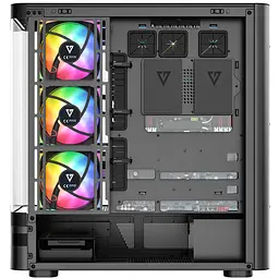 Корпус ModeCom VOLCANO AQ200 ARGB MIDI FRONT LCD 4x120mm fans BLACK без БЖ ATX - мініатюра 5