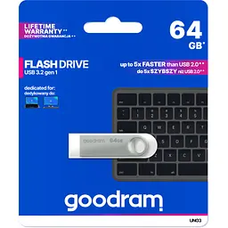 USB флеш накопичувач Goodram 64GB UNO3 Steel USB 3.2 (UNO3-0640S0R11) - мініатюра 4
