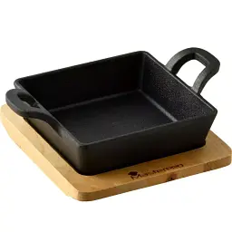 Чавунна мініформа з сервер. дошкою MasterPro Foodies cook&share, 12,6x18,5 см (BGMP-3805-EM)