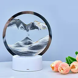 Настільна LED-лампа нічник RGB Пісочний годинник 3D Sandscape. Картина Рухомий пісок - мініатюра 7