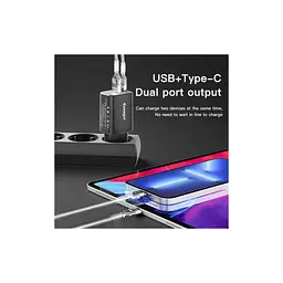 Зарядний пристрій Essager 1xUSB + 1xUSB-C PD 30 Вт чорний (ECTPQS-ZTB01) - мініатюра 5