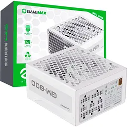 Блок живлення GameMax GM-800 Modular 800W 80+ Bronze White (GM-800 Modular white) - мініатюра 10