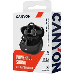Навушники Canyon TWS OWS Ear Clips OnFlow 14 Black (CNS-TWS14B) - мініатюра 12