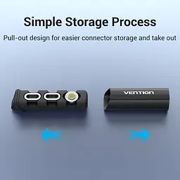 Кейс Vention 3-slot Magnetic Connector Storage Case Black (KBUB0) - мініатюра 5