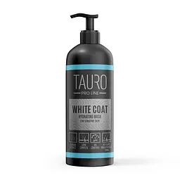Увлажнююча маска Tauro Pro Line для собак і котів з білим хутром White Coat hydrating mask 1000 мл