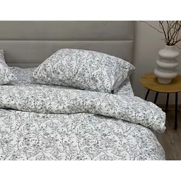 Підковдра Ecotton Євро фланель White/ Black 210х220 см білий з принтом (25544) - мініатюра 4