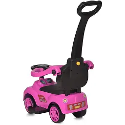 Дитяча каталка-толокар Bambi M 5763L-8 з батьківською ручкою рожевий - мініатюра 3