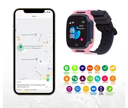 Дитячий смарт-годинник AmiGo GO008 MILKY GPS WIFI (Pink) [61001] - мініатюра 6