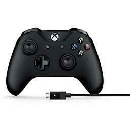 Геймпад Microsoft Xbox One Wireless Controller (Black) + USB Кабель для Windows - мініатюра 3