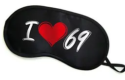 Маска на очі Grammi I Love 69 (чорний)