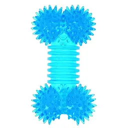 Іграшка для собак Dental Gum гумова кістка з шипами та пищалкою 12–13 см