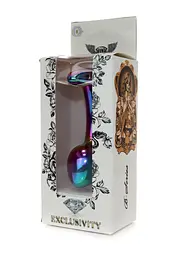 Анальна пробка - Jewellery Multicolour Curved Plug M - мініатюра 8