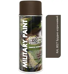 Камуфляжна фарба Deco color Military Paint Ral 400 мл Брудно-коричневий антивідблиска (8027)