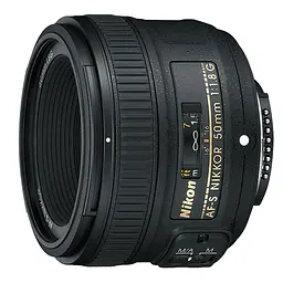 Об'єктив Nikon AF-S 50mm f/1.8G для дзеркальних камер, Чорний