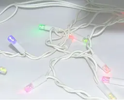 Гірлянда вулична Бахрома 5 м 120 Led (на білому дроті, з перехідником) Кольорова - мініатюра 6