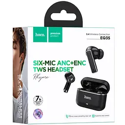Бездротові TWS навушники EQ35 Rhyme ANC+ENC (App) Black Hoco teh0030087 - мініатюра 3