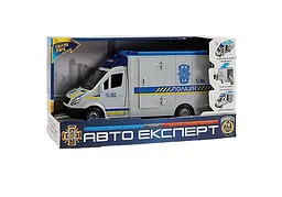 Машинка ТК-73429 Авто Експерт "Поліція" інерція, звук, підсвічування, відкр. двері та дах, в коробці (6945717415331)