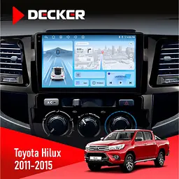 Штатна магнітола Toyota Hilux 2011-2015 Decker D9-010 6x128, DSP, 4G, 2K Decker (НФ-00004545)